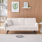 Divano letto a due posti convertibile – Corduroy, schienale regolabile e portabicchieri, 183 cm