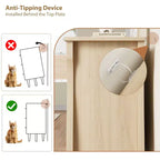 Cassettiera bohémien naturale a 6 cassetti – Larga 119 cm, Gambe curve, Dettagli in rattan