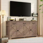 Credenza a buffet da fattoria da 65" – 3 cassetti e 4 ante, in legno massello di abete