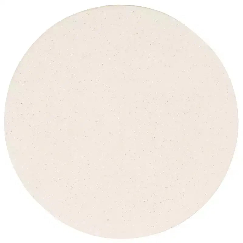 Round Accent Table – White Sculptural Cross Base, Modern Indoor Design