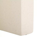Round Accent Table – White Sculptural Cross Base, Modern Indoor Design