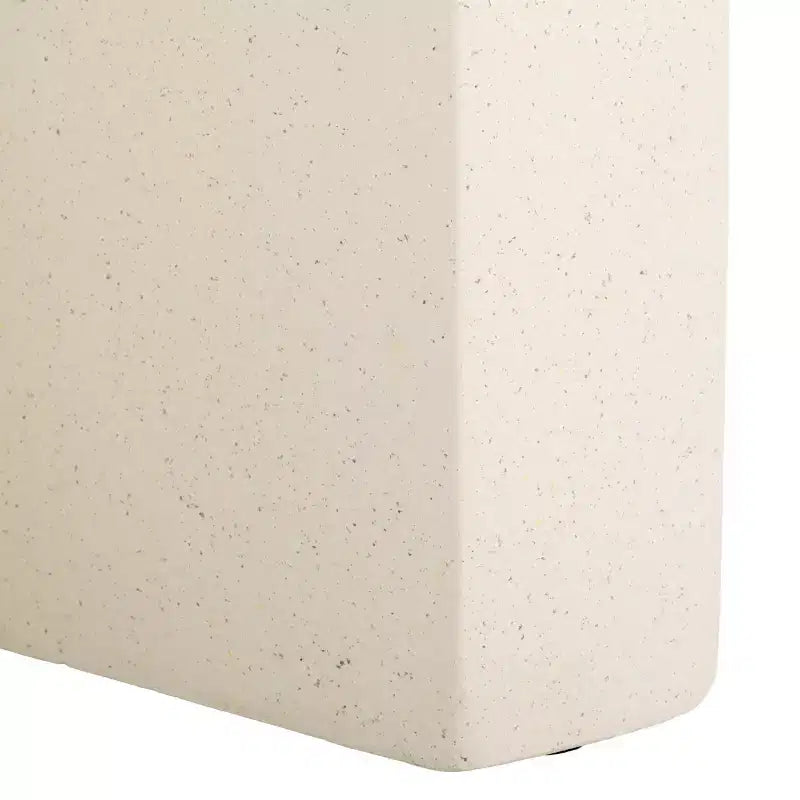 Round Accent Table – White Sculptural Cross Base, Modern Indoor Design