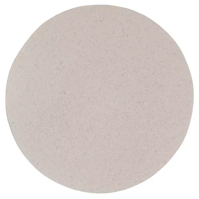Round Accent Table – White Sculptural Cross Base, Modern Indoor Design