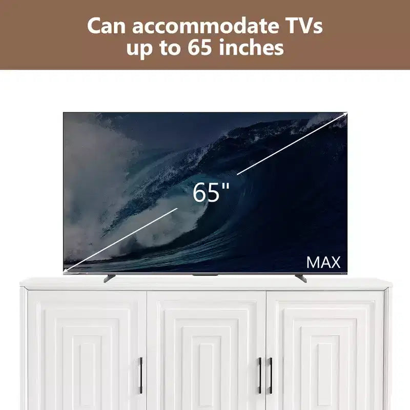 Mobile TV Moderno per Televisori fino a 65" – Credenza Multimediale con 2 Armadietti Contenitori