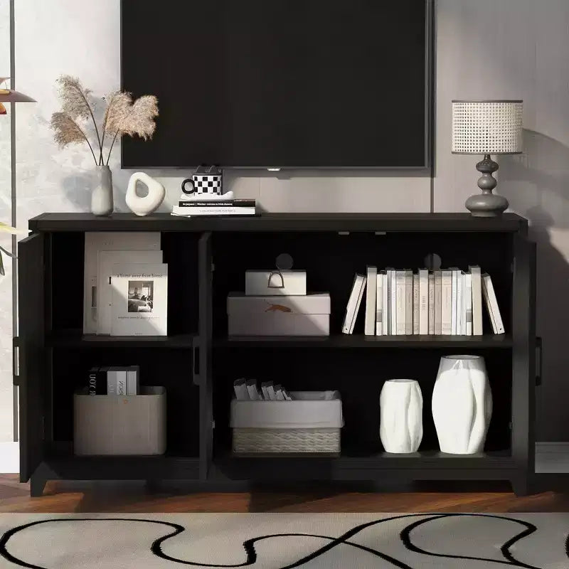 Mobile TV Moderno per Televisori fino a 65" – Credenza Multimediale con 2 Armadietti Contenitori