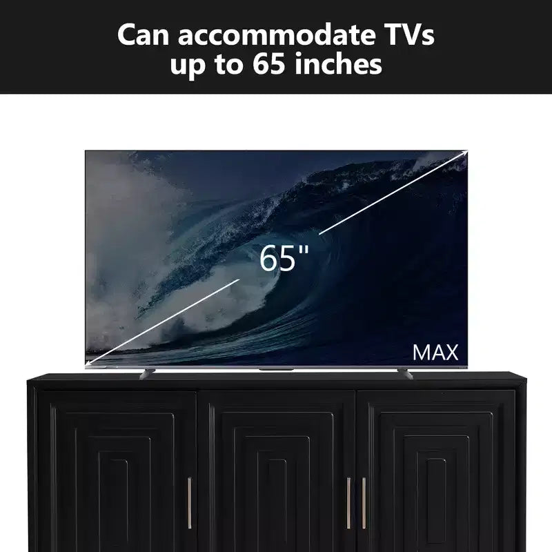 Mobile TV Moderno per Televisori fino a 65" – Credenza Multimediale con 2 Armadietti Contenitori