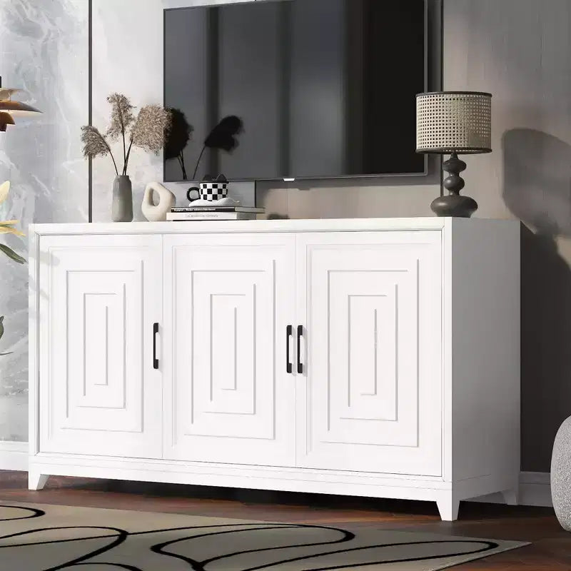 Mobile TV Moderno per Televisori fino a 65" – Credenza Multimediale con 2 Armadietti Contenitori