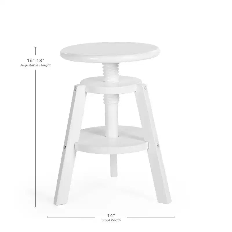 Sgabello da disegno in legno regolabile per bambini – Sedia girevole da studio d'arte 40-45 cm