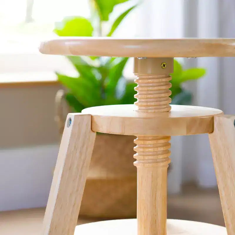 Sgabello da disegno in legno regolabile per bambini – Sedia girevole da studio d'arte 40-45 cm