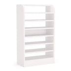 Scarpiera in legno da 120 cm – Scaffale aperto a 8 ripiani per ingresso