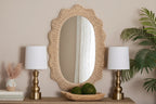 bali & pari Makoto Scalloped Natural Rattan Wall Mirror