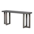 Consolle Minimalista da 63" – Gambe in Legno Massello, Piano Spesso, Nera