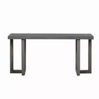 Consolle Minimalista da 63" – Gambe in Legno Massello, Piano Spesso, Nera