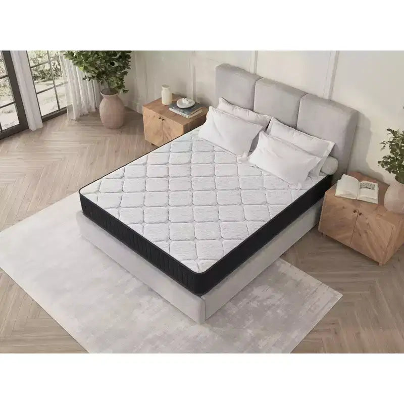 Materasso a molle e memory foam, materasso matrimoniale con scarico della pressione e isolamento del movimento, certificato CertiPUR-US