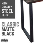 Scrivania in Legno Massello con Gambe Orizzontali da 71 cm