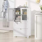 Mobiletto da bagno a colonna con 2 cassetti