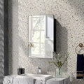 Mobiletto da bagno con specchio da 20 x 30 pollici, con telaio in alluminio e ripiani regolabili