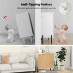 Credenza a 2 ante con ripiano, gambe in metallo e kit antiribaltamento