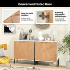 Credenza a 2 ante con ripiano, gambe in metallo e kit antiribaltamento