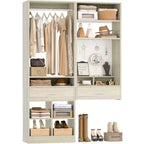 Sistema armadio 50 pezzi con scrivania a muro e organizer da trucco