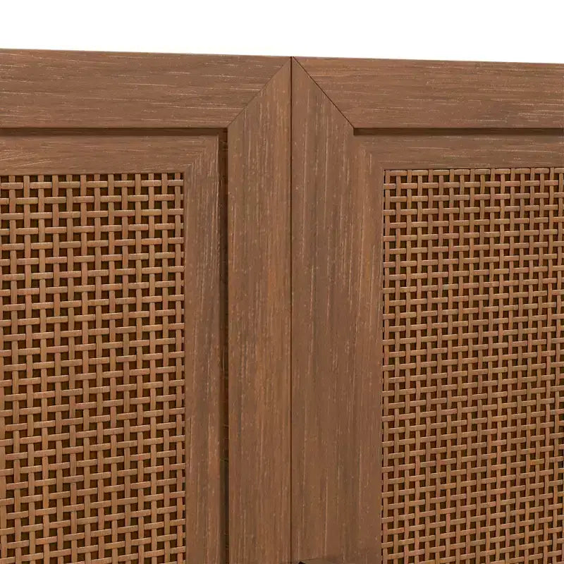 Cerniere regolabili e gestione dei cavi! La credenza nera risolve i problemi di stoccaggio