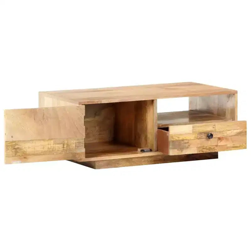 Tavolino da caffè 35,4x19,7x13,8 in legno massello di mango
