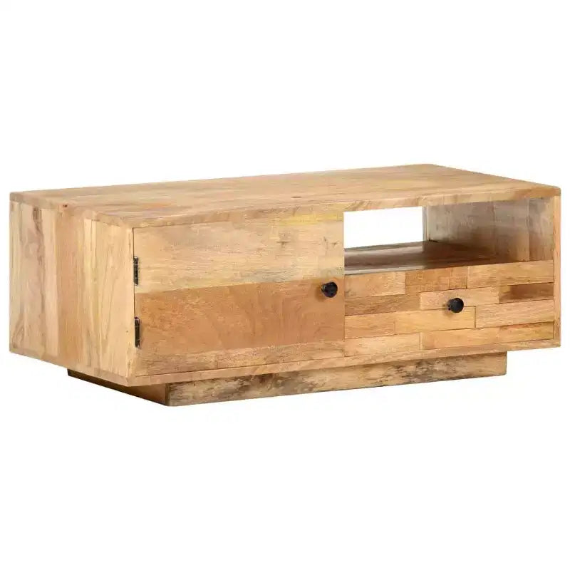 Tavolino da caffè 35,4x19,7x13,8 in legno massello di mango