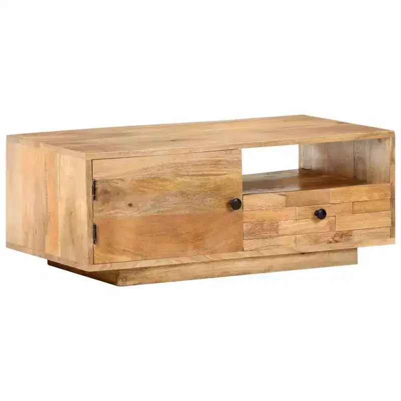 Tavolino da caffè 35,4x19,7x13,8 in legno massello di mango