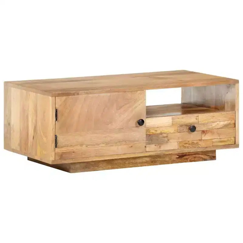 Tavolino da caffè 35,4x19,7x13,8 in legno massello di mango