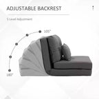 Poltrona Sacco Convertible, Poltrona Pieghevole, Poltrona da Pavimento Comoda con Schienale Regolabile per Soggiorno, Camera da Letto
