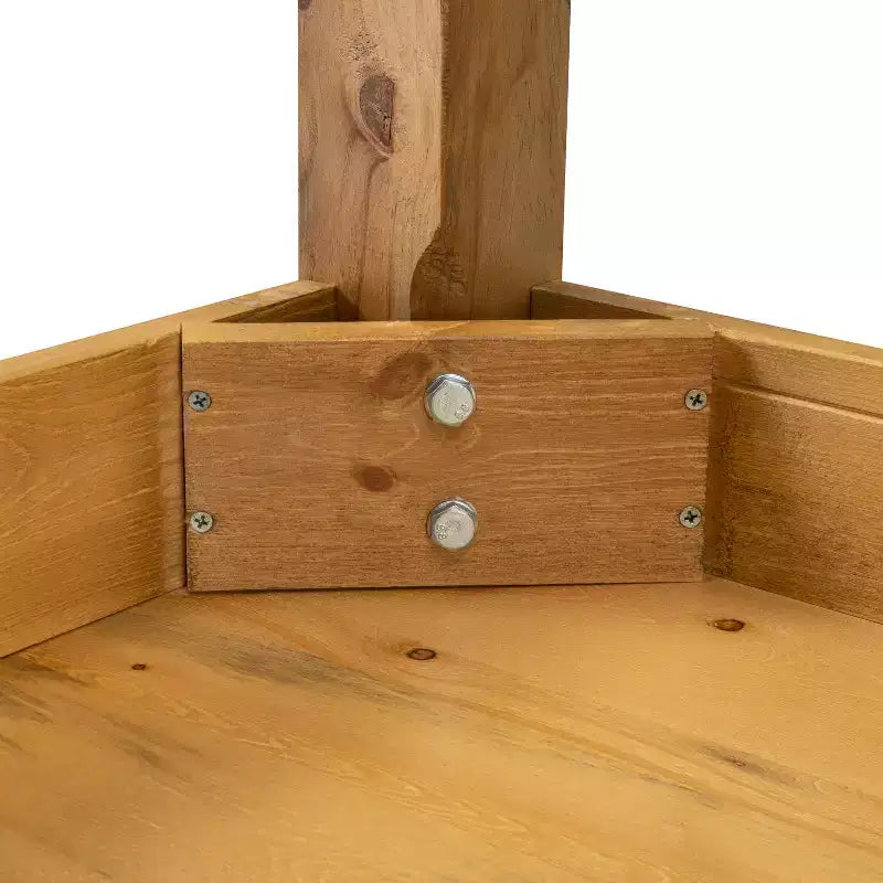 Mesa de comedor rústica Flash Furniture de pino macizo, rectangular, de 46 x 30