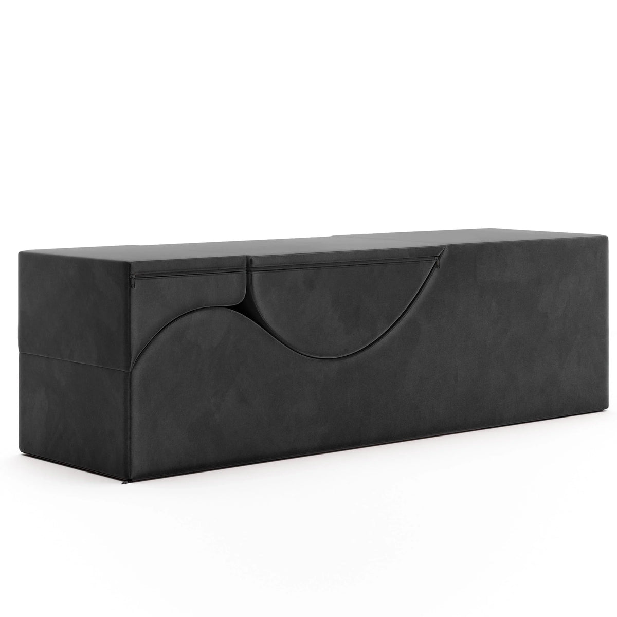 Chaise longue convertibile Avana Kami / poltrona per yoga e massaggi - pouf 2-in-1 con poltrona lounge da yoga ripiegabile estraibile nascosta, microvelluto - N/A