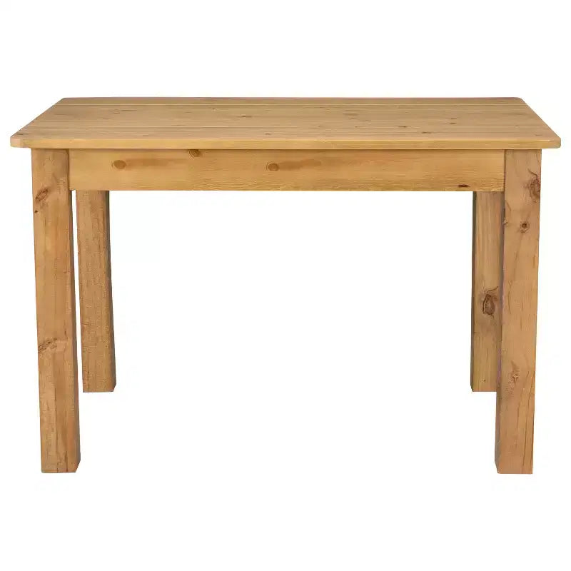 Mesa de comedor rústica Flash Furniture de pino macizo, rectangular, de 46 x 30