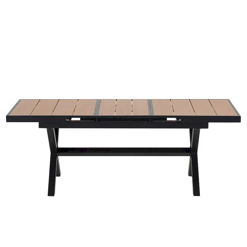 7-teiliges ausziehbares Esszimmer-Set mit ausziehbarem Tisch und 6 Armlehnstühlen
