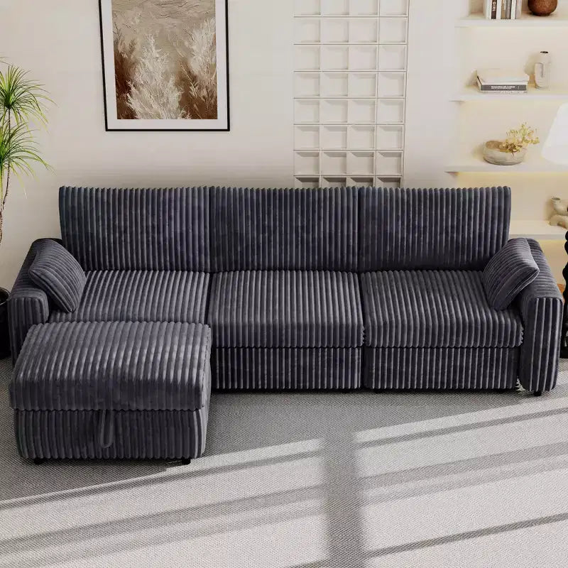 Modulares Cord-Sofaelement von Dyonery mit abnehmbaren, waschbaren Bezügen