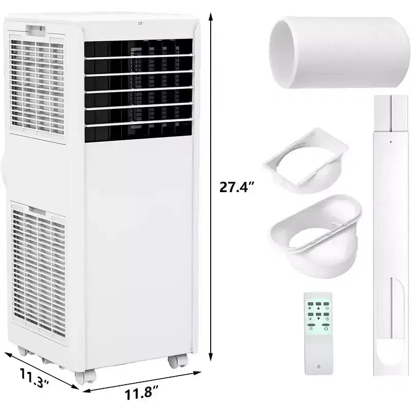 Tragbare Klimaanlage mit 8K BTU – 3-in-1-Kühlung, Entfeuchtung und Ventilator für 350 sq ft mit Schlafmodus und 1 Jahr Garantie