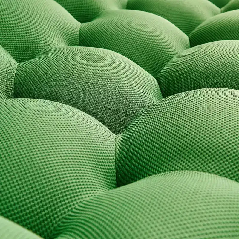 Divano da pavimento a bolle da 47 pollici con design curvo, poltrona a sacco 3D per soggiorno, verde