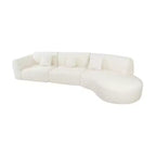 Sofá seccional curvo moderno de 140 pulgadas con chaise longue, conjunto de 3 piezas para la sala de estar