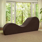Avana elegante chaise longue voor yoga - Gemaakt in de VS - Ideaal voor stretchen, ontspanning, sporten en meer, 60D x 18W x 26H inch, lichtgrijs