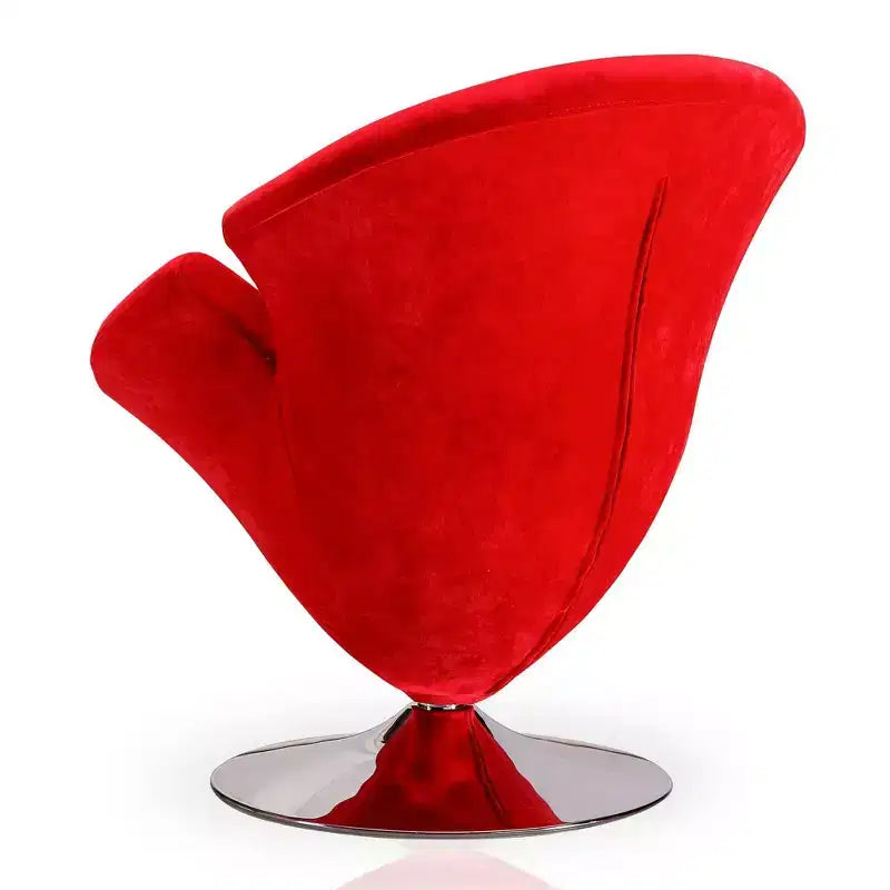 Set di 4 poltroncine girevoli Tulip Manhattan Comfort arancione/giallo: rivestimento in velluto, non richiede montaggio
