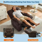 Sillón reclinable manual de tela transpirable y ergonómica con bolsillos laterales, sofá individual, adecuado para la sala de estar o el dormitorio