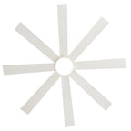 Ventilatore da soffitto nero da 65 pollici con 8 pale, LED, luce e telecomando