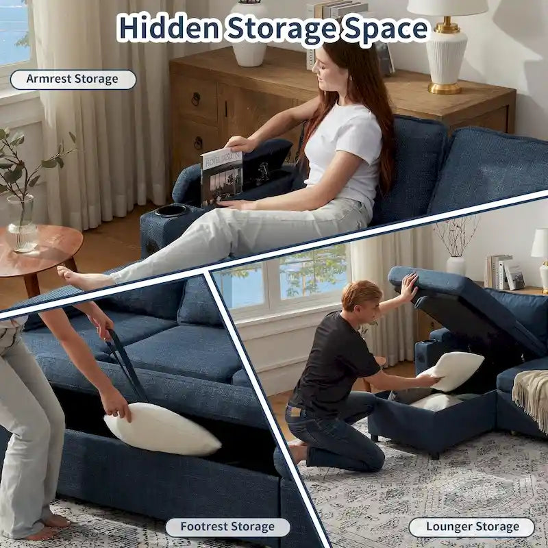 80 L-förmiges Schlafsofa, Schlafsofa mit ausziehbarem Bett, wendbares Schlafsofa