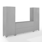 3-teiliges Tara-Sideboard- und Vorratsschrank-Set im Used-Look – Crosley
