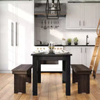Mesa de comedor rústica Flash Furniture de pino macizo, rectangular, de 46 x 30