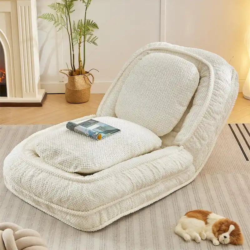Divano poltrona relax, 5 posizioni regolabili, per sedersi, dormire e ripiegarsi, ideale per camera da letto e soggiorno