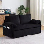 Divano letto in velluto a coste convertibile 3-in-1 da 64,5 con letto estraibile