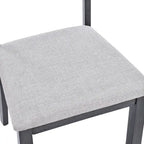 5-teiliges Esszimmerset aus Massivholz, 47L (1 Tisch + 4 Stühle mit Sprossenlehne)