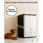 Mini-koelkast van 4,5 cu ft met vriesvak, compacte koelkast met omkeerbare deur, verstelbare thermostaat, energiezuinig, kleine koelkast