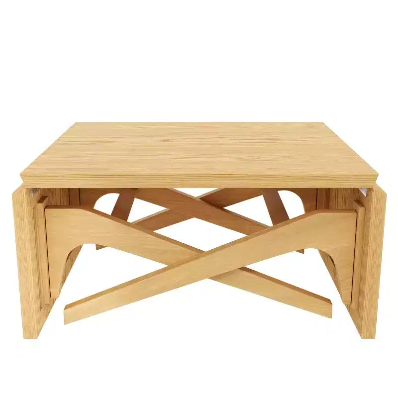 Τραπεζάκι σαλονιού 2 σε 1, επεκτεινόμενο τραπέζι τραπεζαρίας, τραπέζι ρυθμιζόμενου ύψους για το σπίτι και το γραφείο, εξοικονόμηση χώρου - ModernLuxe
